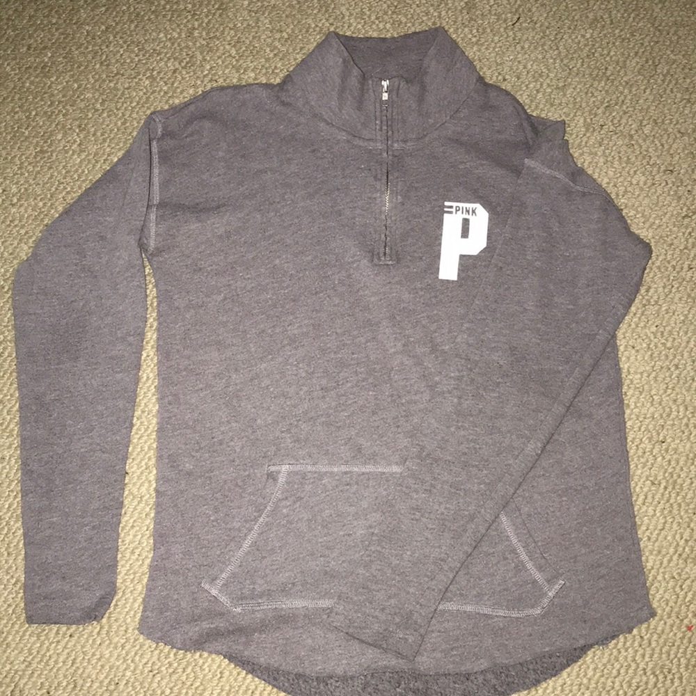 Pink Half-Zip Sweatershirt